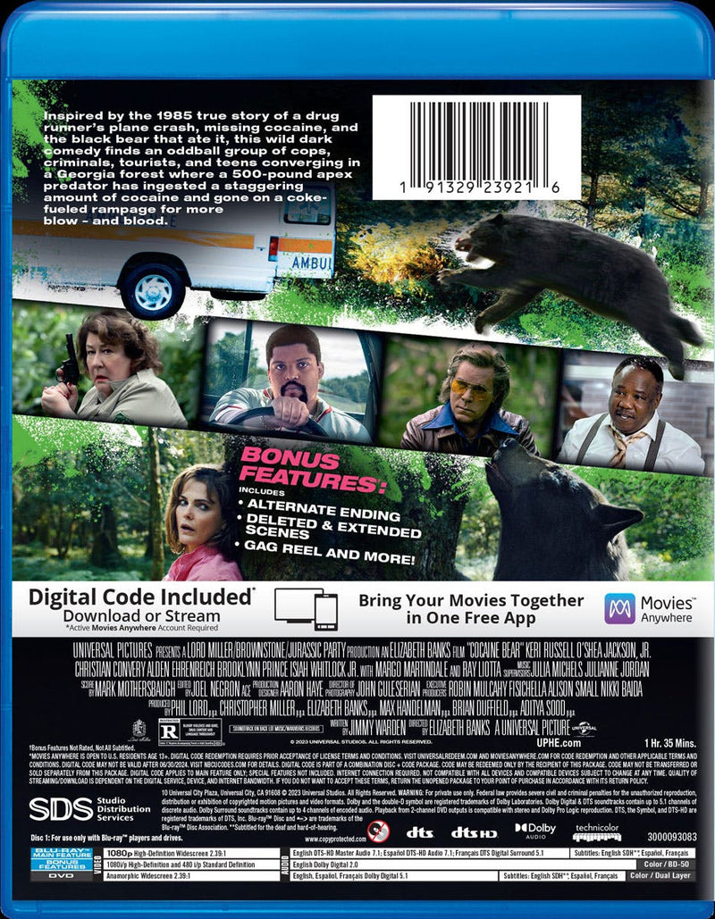 Cocaine Bear (with DVD) [Blu-ray]