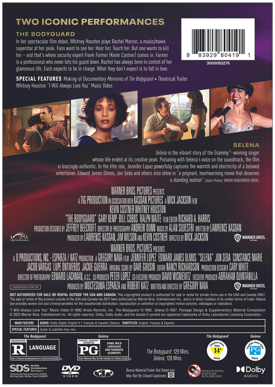 Bodyguard, The/Selena (Double Feature) [DVD]