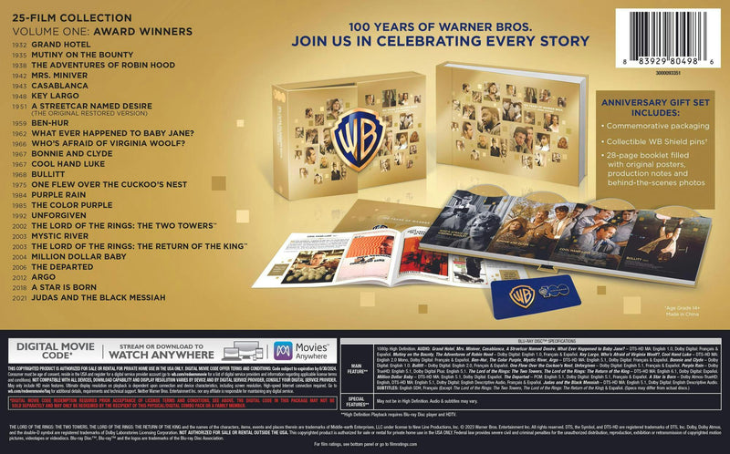 WB 100th 25 Film Collection, Volume One: Award Winners (Box Set) [Blu-ray]