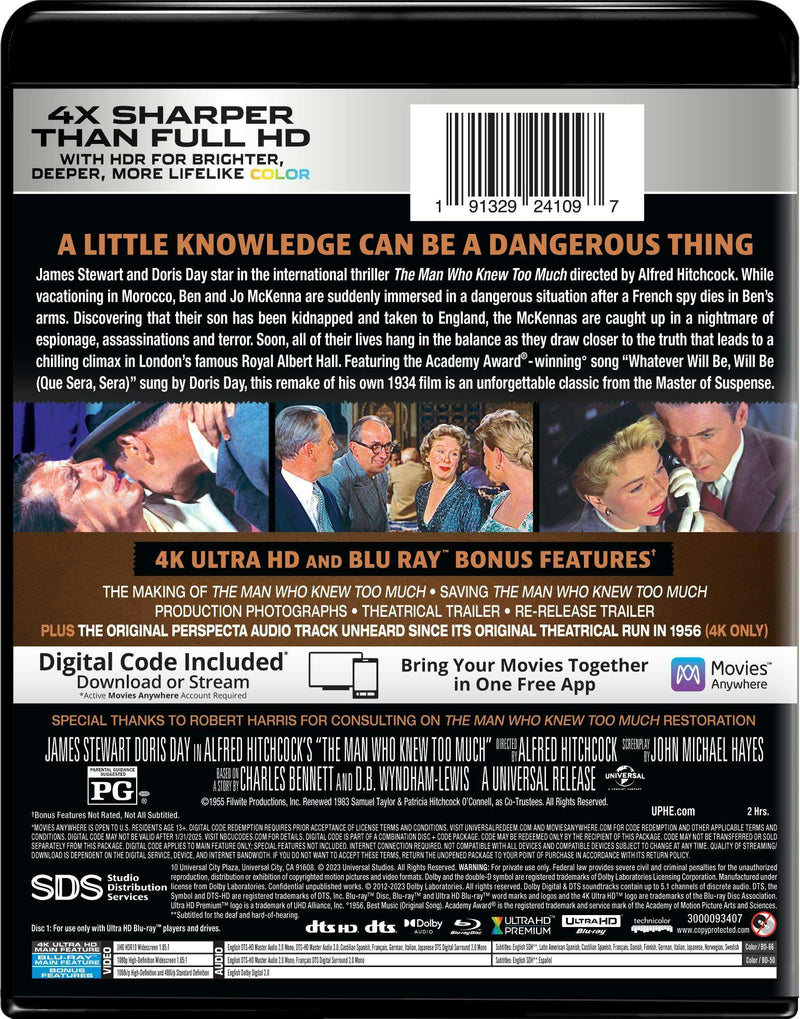 The Man Who Knew Too Much (4K Ultra HD + Blu-ray) [UHD]