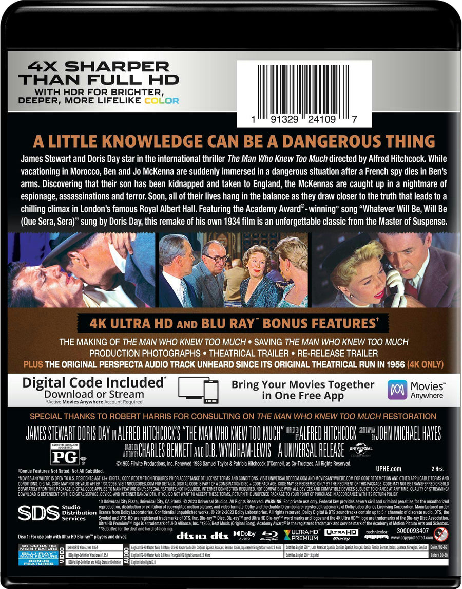 The Man Who Knew Too Much (4K Ultra HD + Blu-ray) [UHD]