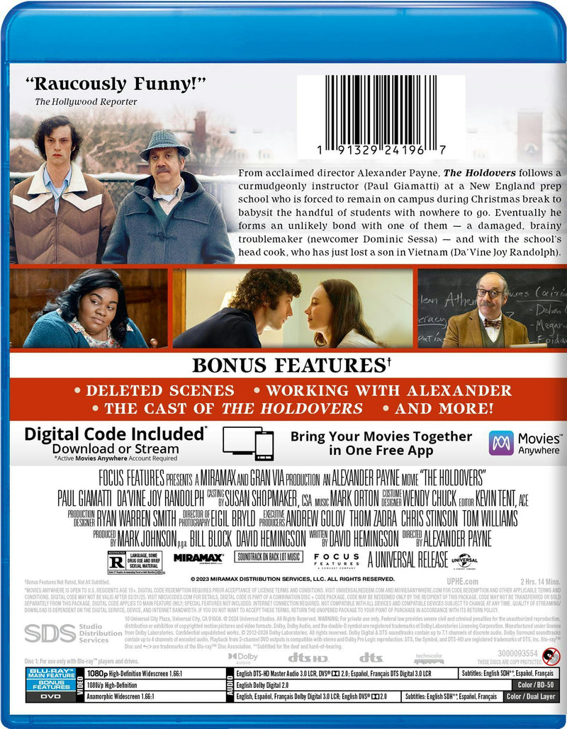 The Holdovers (with DVD) [Blu-ray]
