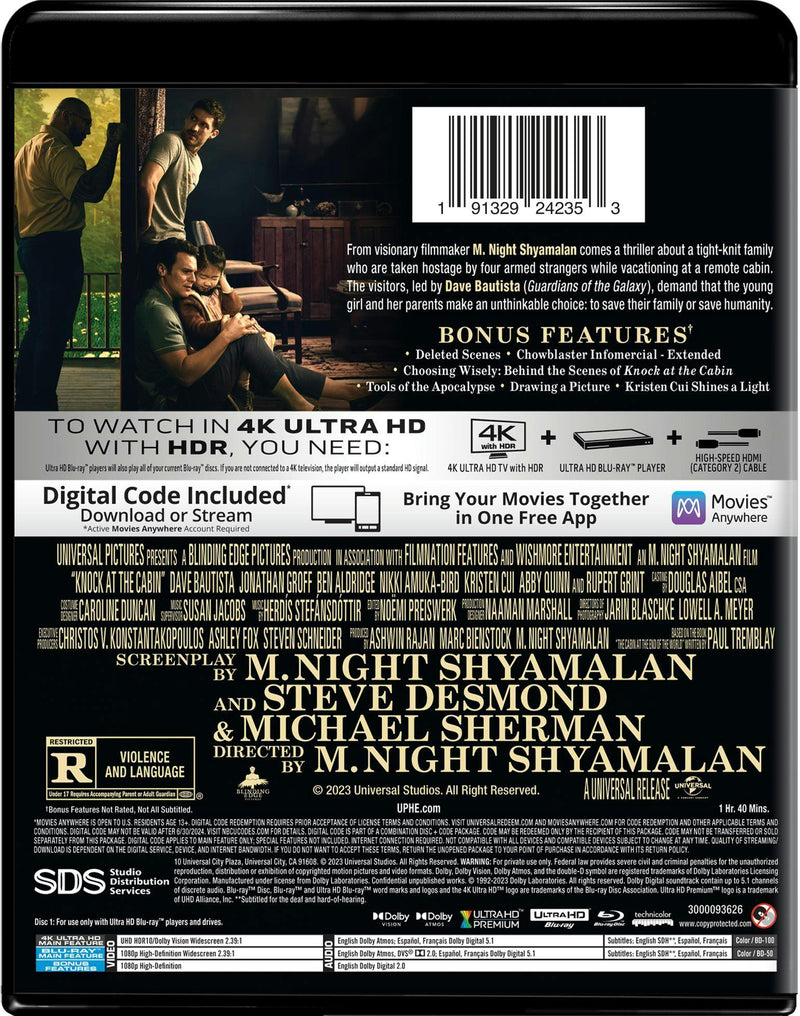 Knock at the Cabin (4K Ultra HD + Blu-ray) [UHD]