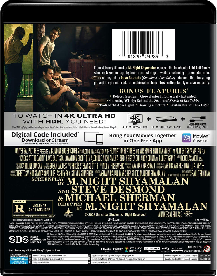 Knock at the Cabin (4K Ultra HD + Blu-ray) [UHD]