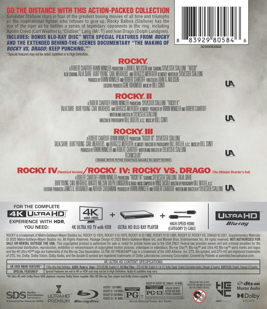 Rocky 4-Film I-IV Collection [UHD]