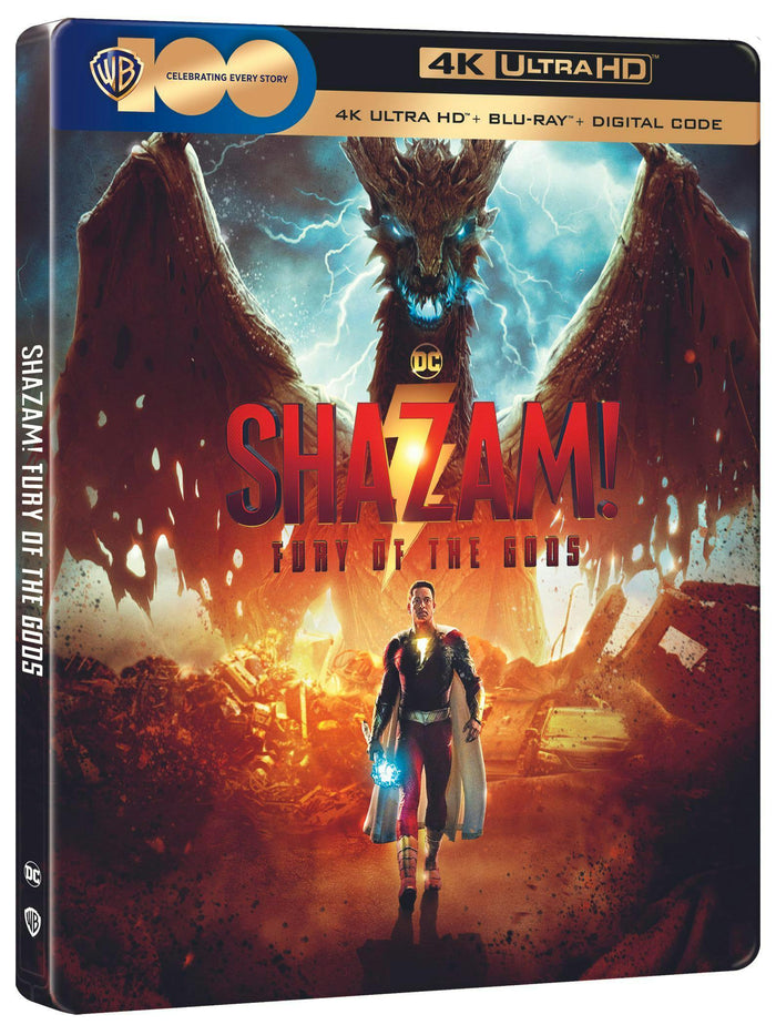 Shazam! Fury of the Gods (Limited Edition Steelbook 4K Ultra HD + Blu-ray + Digital) [UHD]