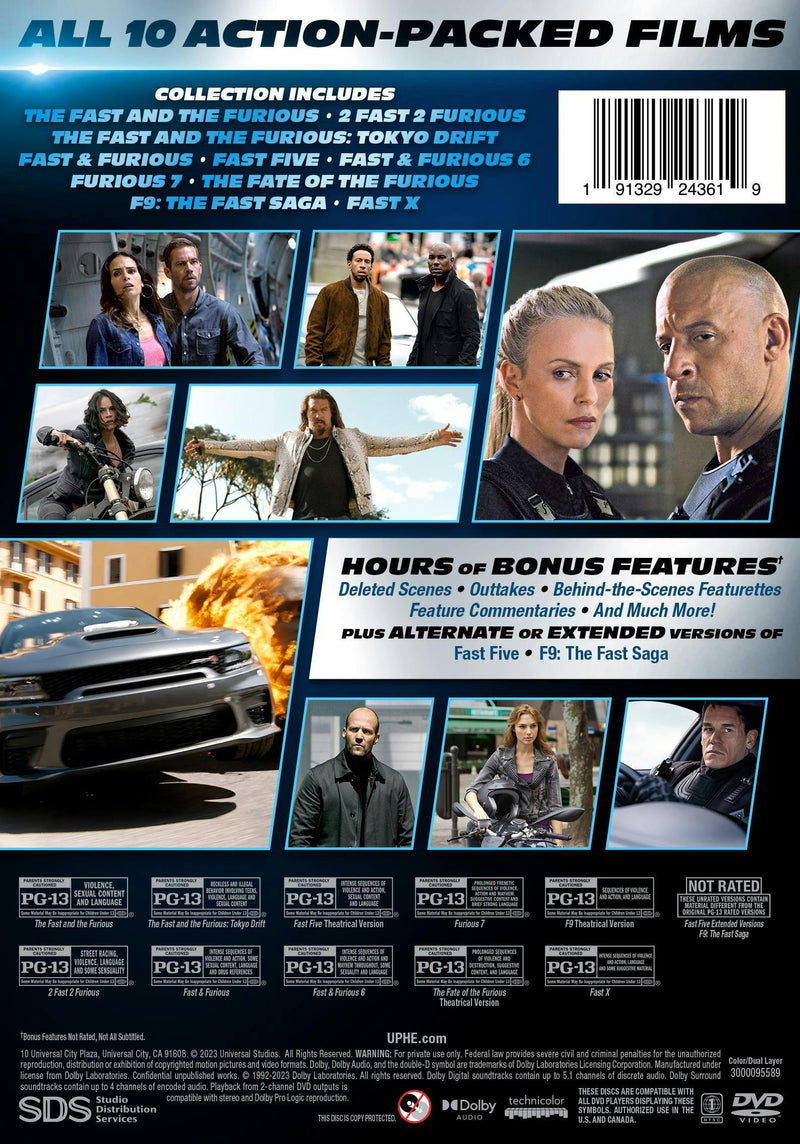 Fast & Furious: 10-Movie Collection (Box Set) [DVD]