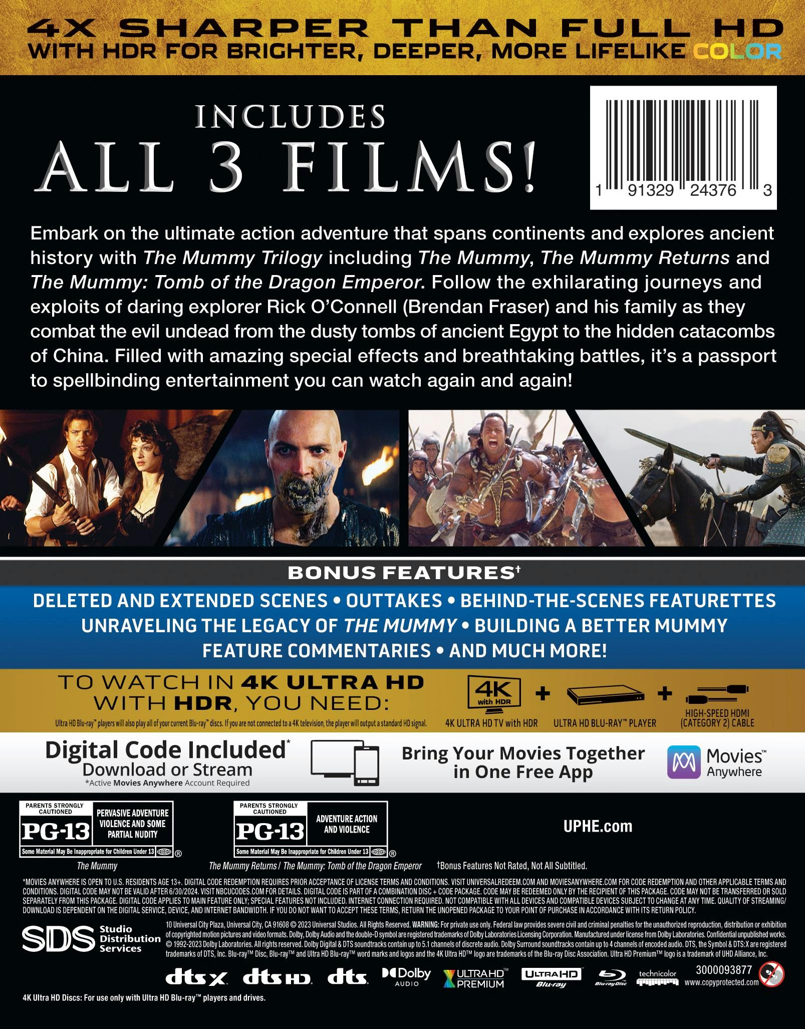 The Mummy Trilogy (4K Ultra HD + Blu-ray (Boxset)) [UHD