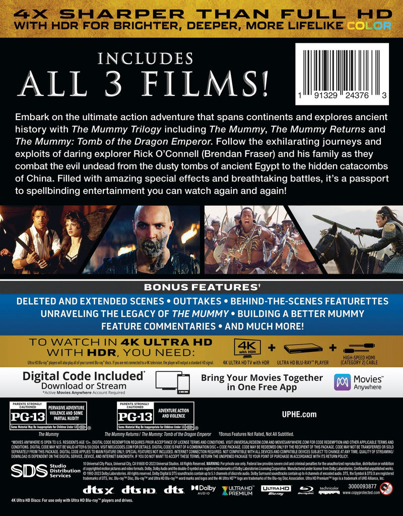 The Mummy Trilogy (4K Ultra HD + Blu-ray (Boxset)) [UHD]
