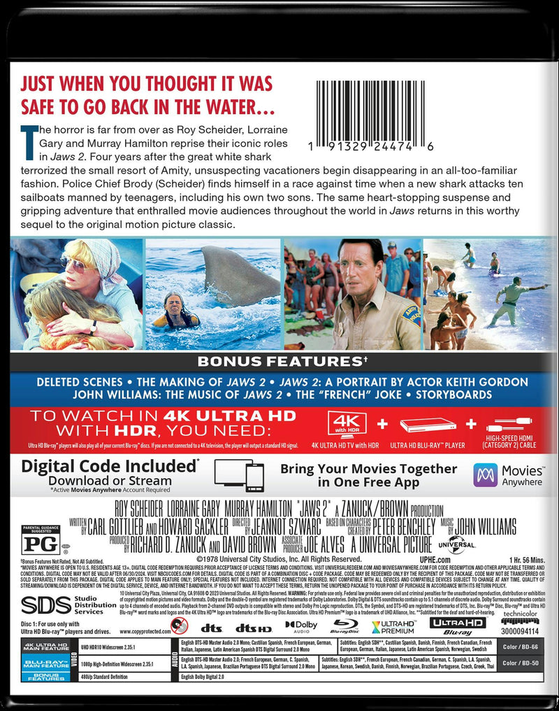 Jaws 2 (4K Ultra HD + Blu-ray) [UHD]