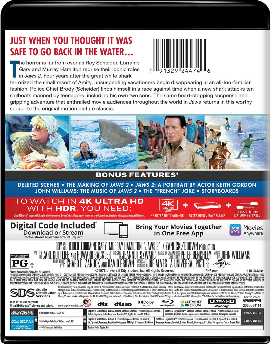 Jaws 2 (4K Ultra HD + Blu-ray) [UHD]