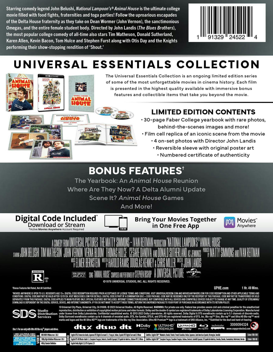 National Lampoon's Animal House (4K Ultra HD + Blu-ray (45th Anniversary)) [UHD]