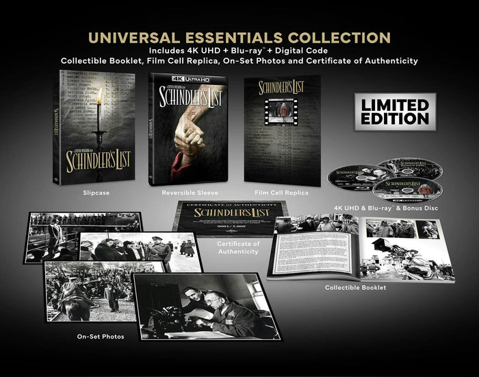 Schindler's List - Universal Essentials Collection (4K Ultra HD + Blu-ray (30th Anniversary)) [Blu-ray]
