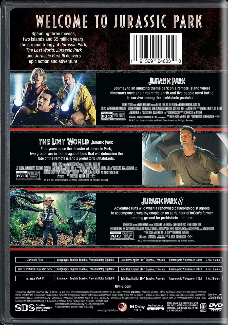Jurassic Park: Trilogy Collection (Box Set) [DVD]