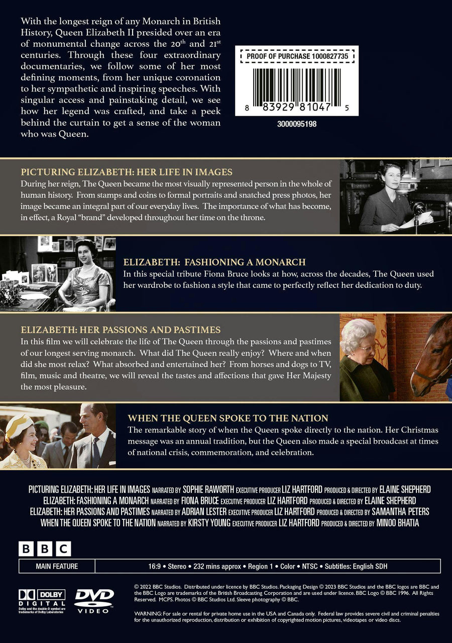 In Memory Of Her Majesty Queen Elizabeth II - Picturing Elizabeth: Her Life in Images [DVD]
