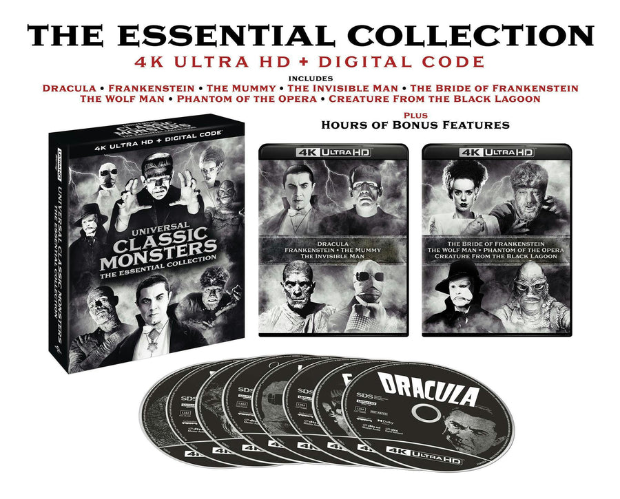 Universal Classic Monsters: The Essential Collection - 4K Ultra HD + Digital (4K Ultra HD) [UHD]