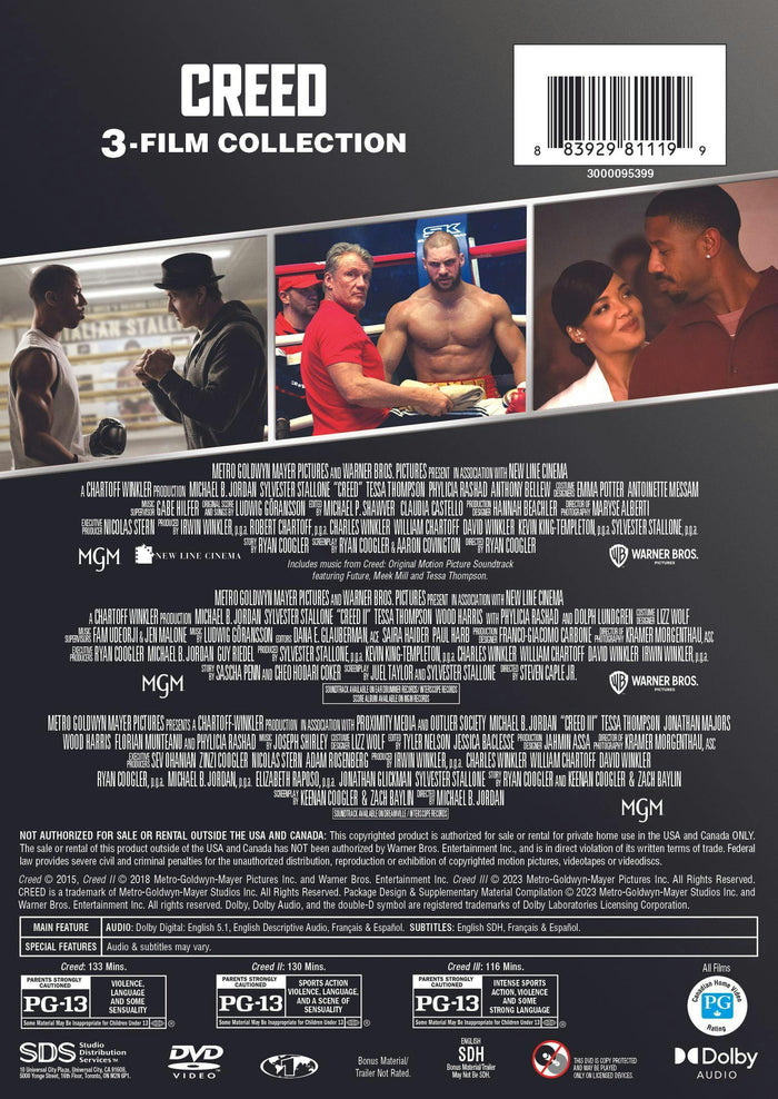Creed: 3-film Collection (Box Set) [DVD]