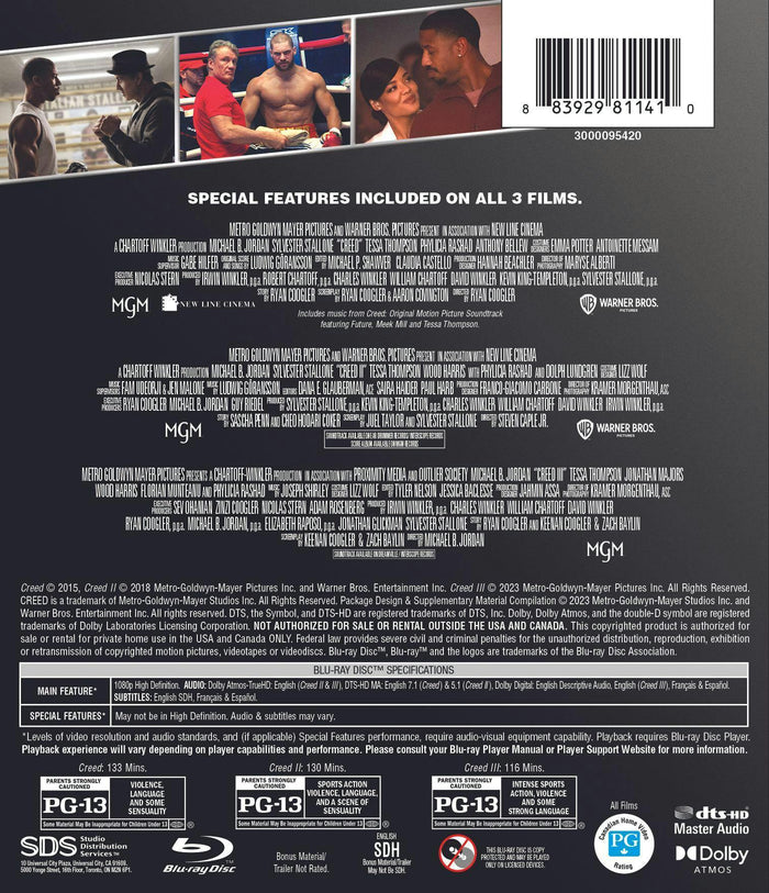 Creed: 3-film Collection (Box Set) [Blu-ray]