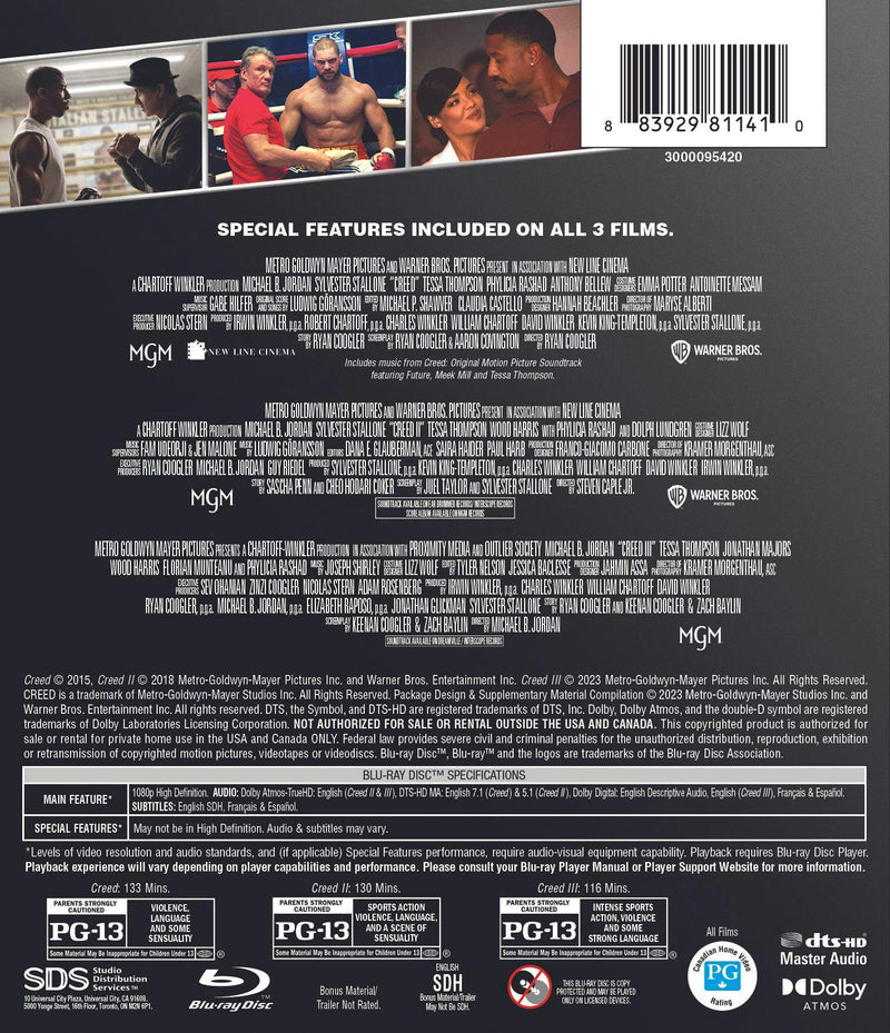 Creed: 3-film Collection (Box Set) [Blu-ray]