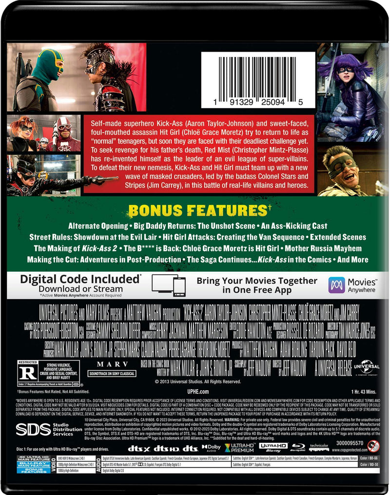 Kick-Ass 2 (4K Ultra HD + Blu-ray + Digital Download) [UHD]