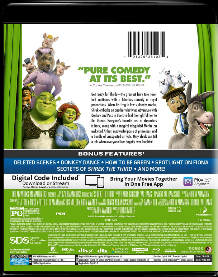 Shrek the Third (4K Ultra HD + Blu-ray + Digital Download) [UHD]