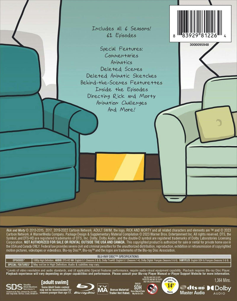 Rick and Morty: Seasons 1-6 (Box Set) [Blu-ray]