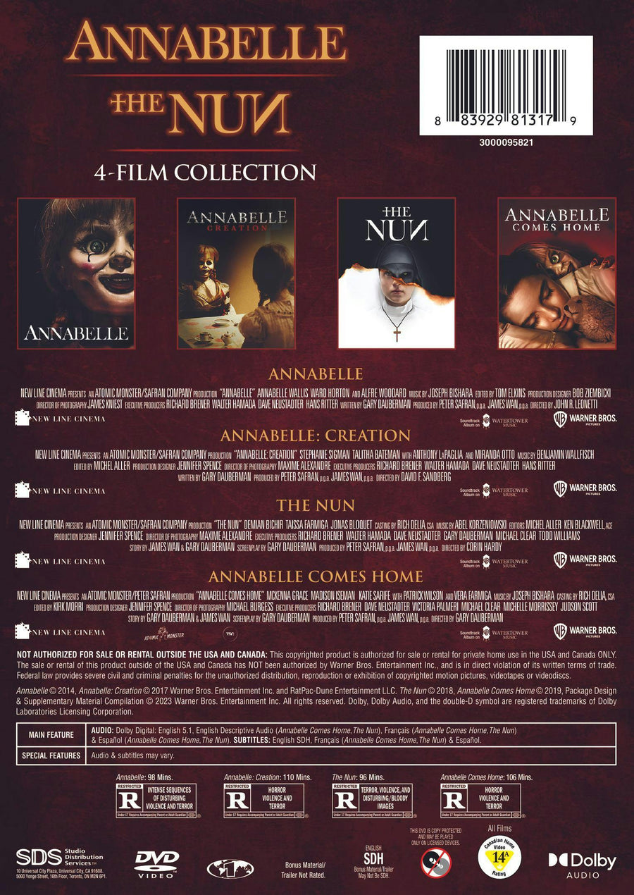 Annabelle Trilogy/The Nun 4-film Collection (Box Set) [DVD]