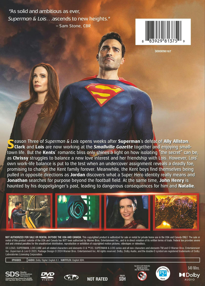 Superman & Lois: The Complete Third Season [DVD]
