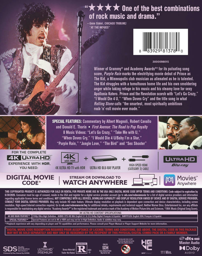 Purple Rain (4K Ultra HD) [UHD]