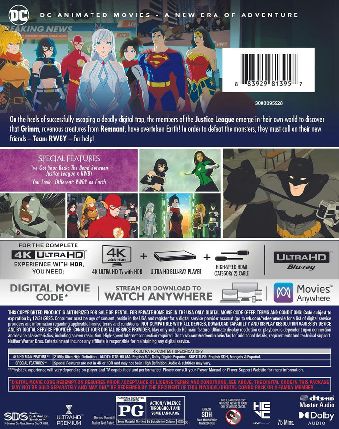 Justice League X RWBY: Super Heroes and Huntsmen - Part Two (4K Ultra HD) [UHD]
