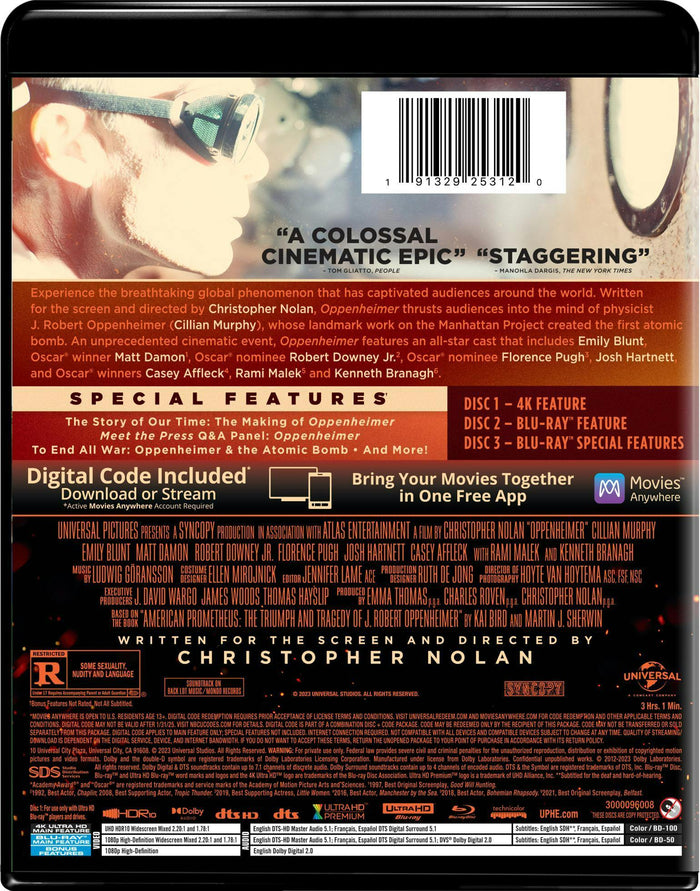 Oppenheimer (4K Ultra HD + Blu-ray) [UHD]