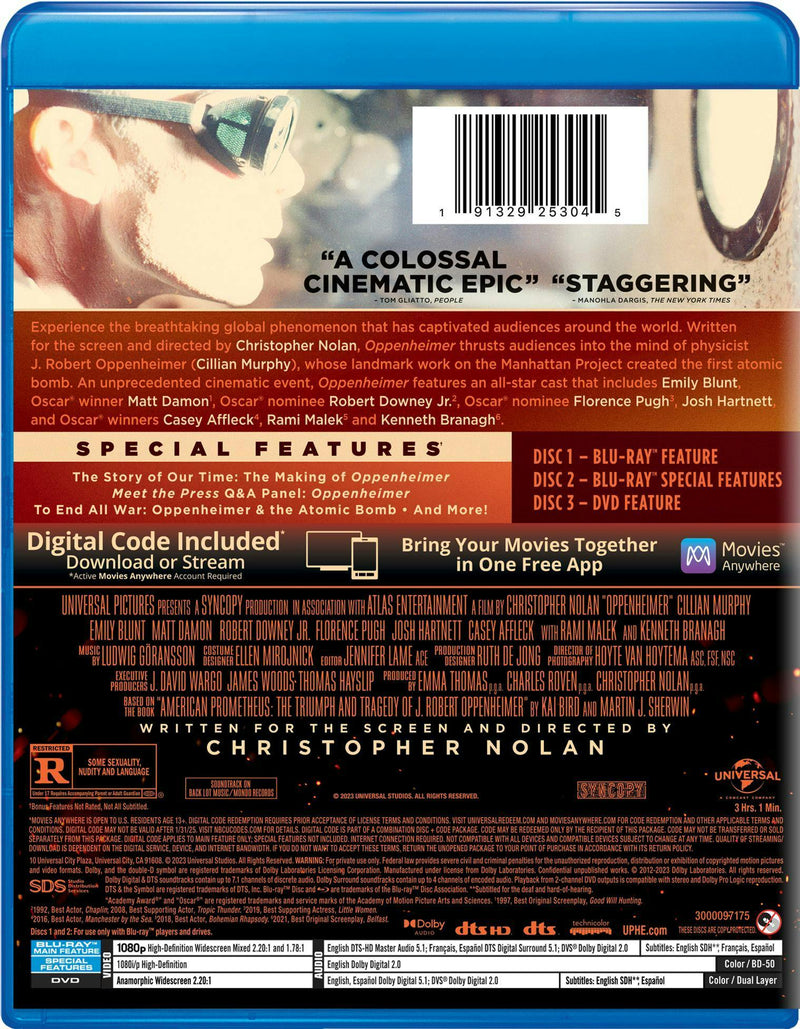 Oppenheimer (with DVD) [Blu-ray]