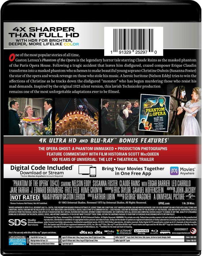 The Phantom of the Opera (4K Ultra HD + Blu-ray) [UHD]