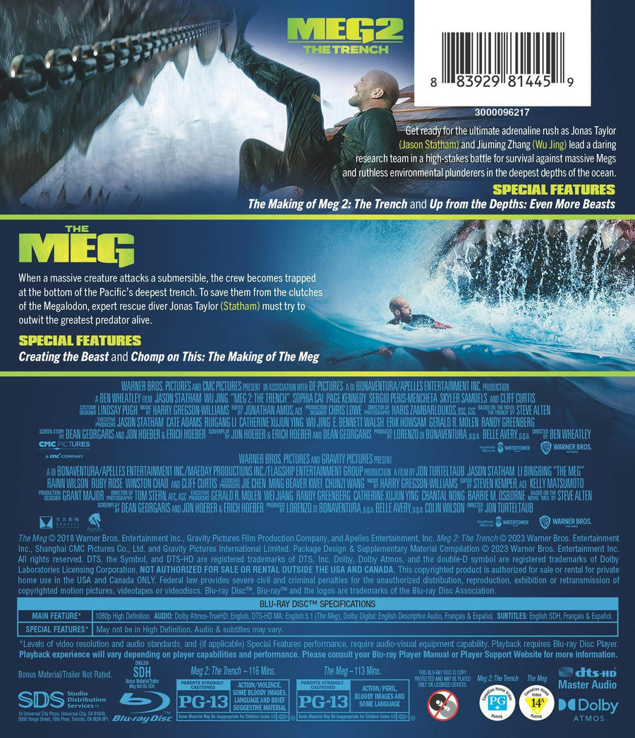 The Meg/The Meg 2 [Blu-ray]