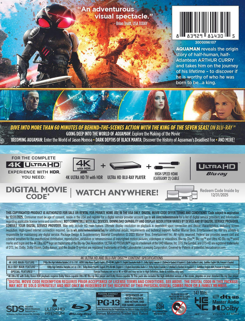 Aquaman Steelbook (4K Ultra HD + Blu-ray) [UHD]