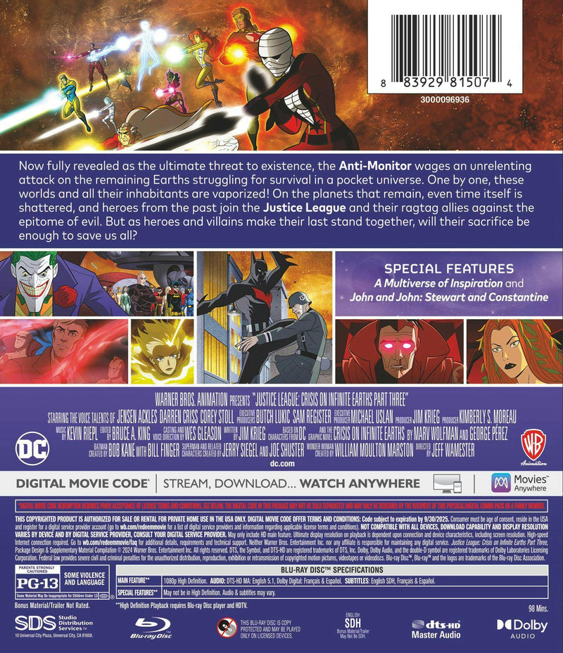 Justice League: Crisis on Infinite Earths: Part Three [Blu-ray]