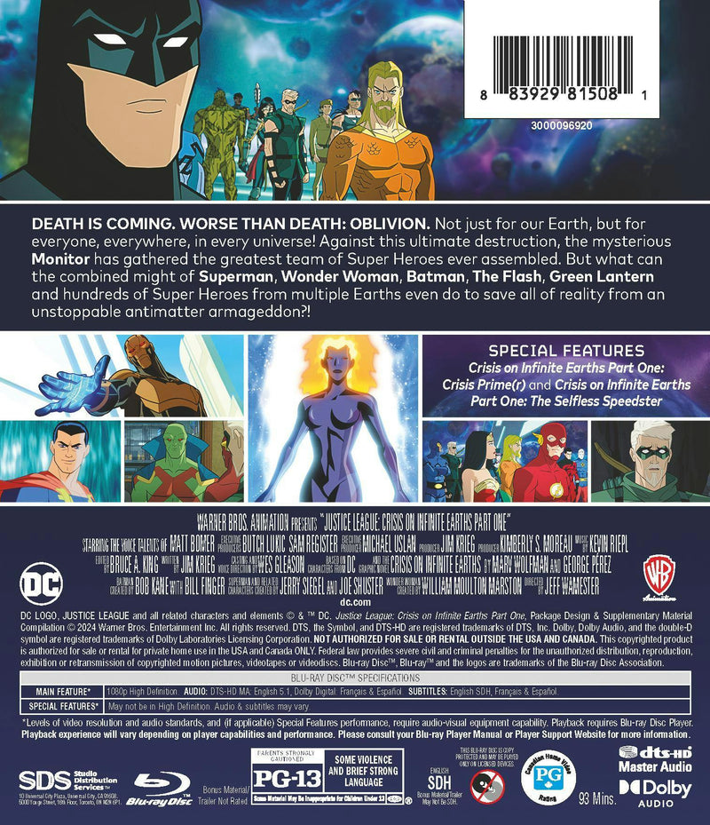 Justice League: Crisis On Infinite Earths - Part One [Blu-ray]