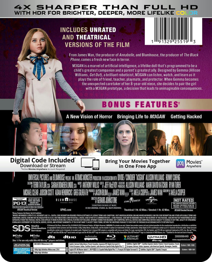 M3GAN (Limited Edition 4K Ultra HD Steelbook + Blu-ray + Digital) [UHD]