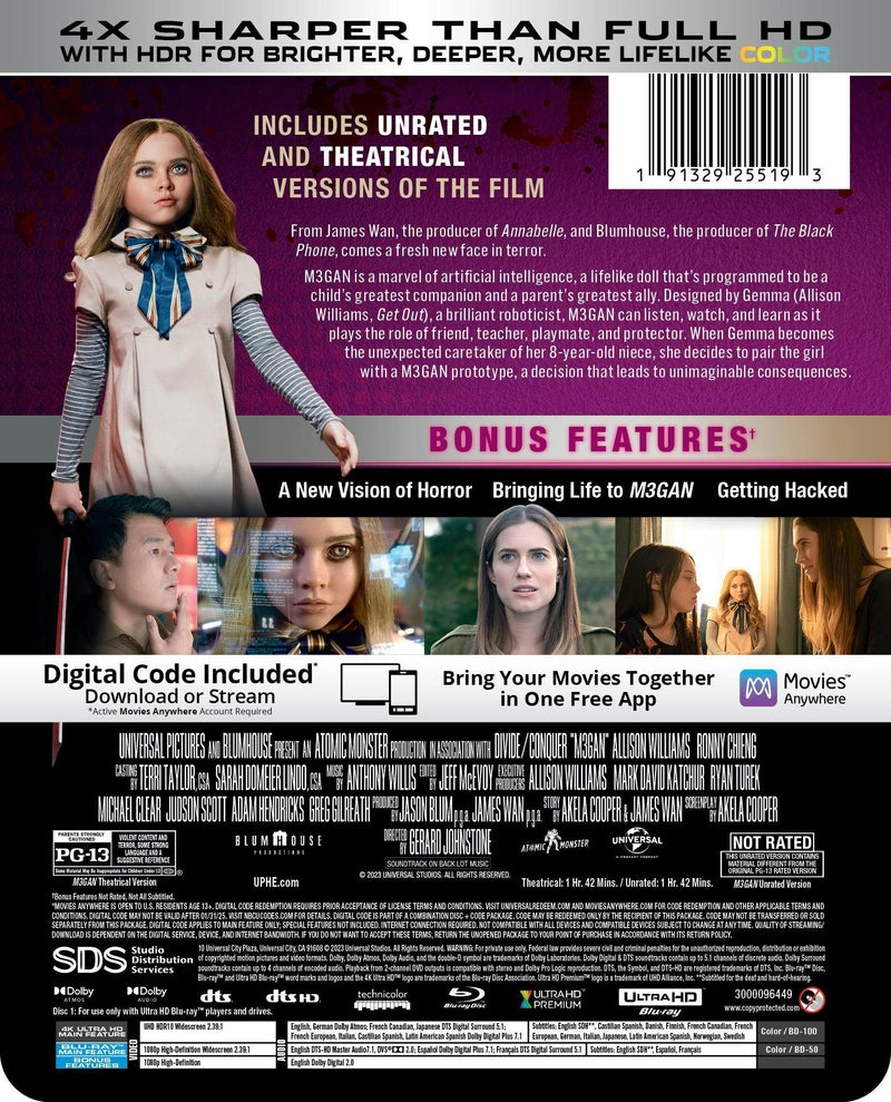 M3GAN - Limited Edition Steelbook 4K Ultra HD + Blu-ray + Digital (Limited Edition 4K Ultra HD Steelbook + Blu-ray + Digital) [UHD]