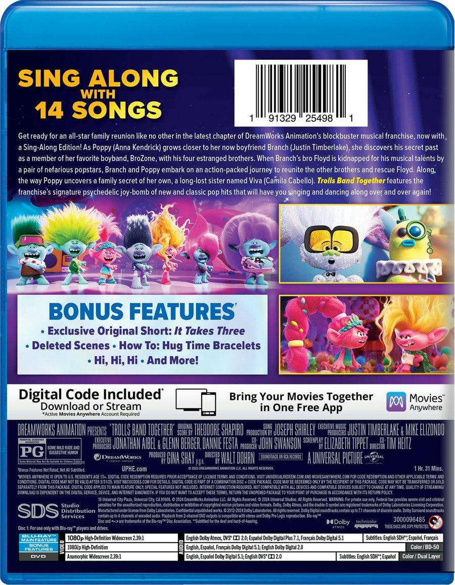 Trolls Band Together (with DVD) [Blu-ray]