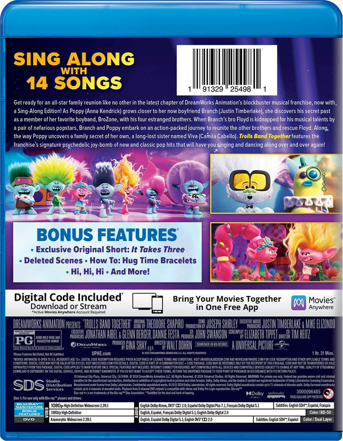 Trolls Band Together (with DVD) [Blu-ray]