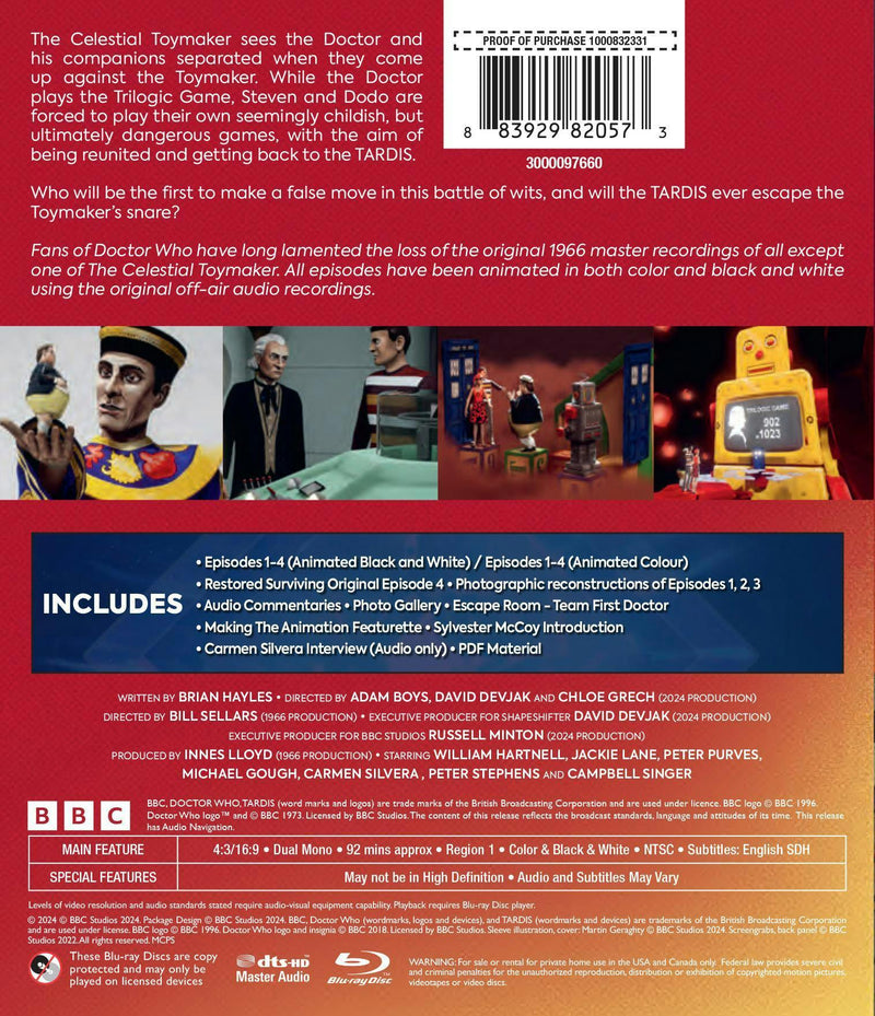 Doctor Who: The Celestial Toymaker [Blu-ray]