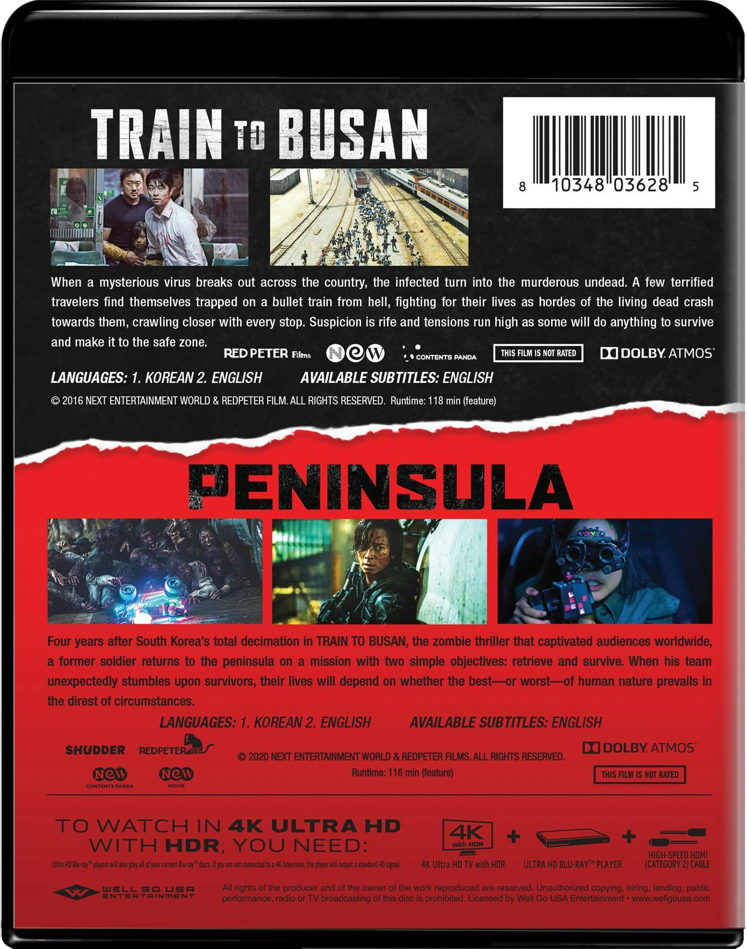 Train to Busan/Train to Busan Presents - Peninsula (4K Ultra
