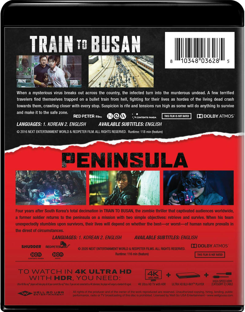 Train to Busan/Train to Busan Presents: Peninsula 2-Movie Collection (4K Ultra HD) [UHD]