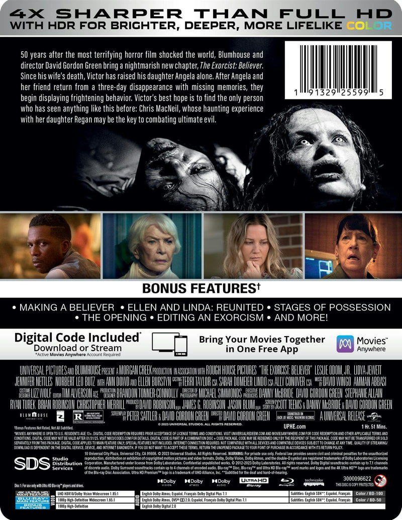 The Exorcist: Believer - Collector's Edition (Limited Edition 4K Ultra HD Steelbook + Blu-ray) [UHD]