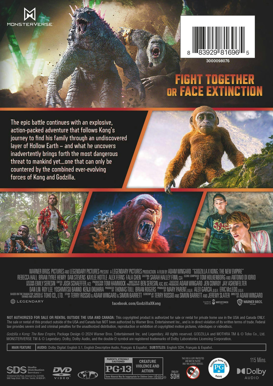 Godzilla x Kong: The New Empire [DVD]