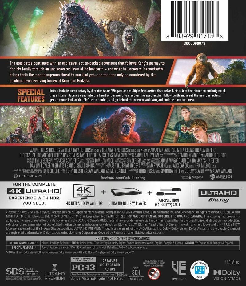Godzilla x Kong: The New Empire (4K Ultra HD) [UHD]