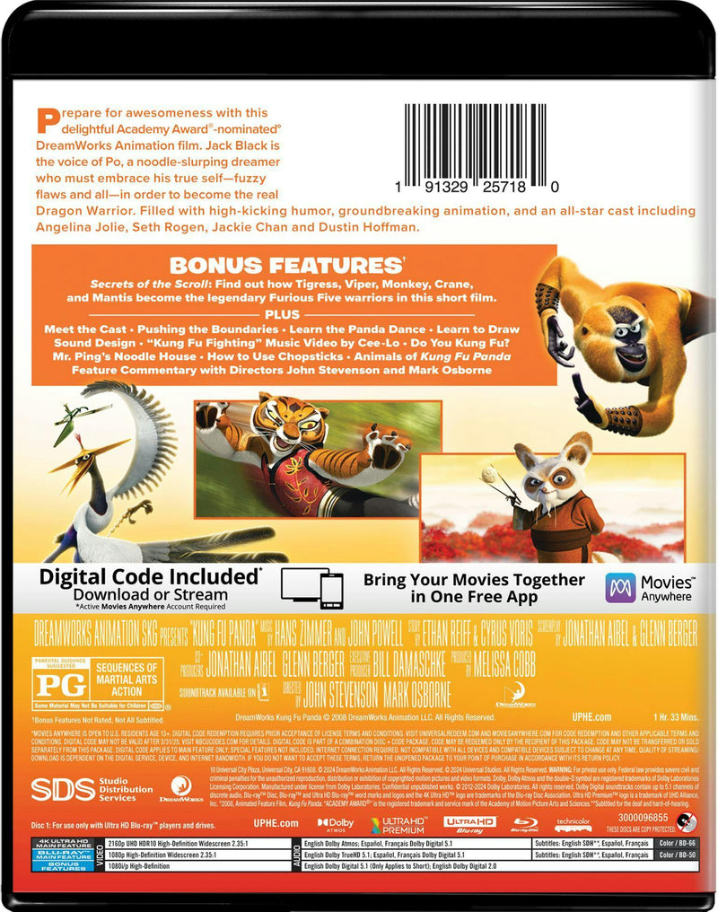 Kung Fu Panda (4K Ultra HD + Blu-ray) [UHD]