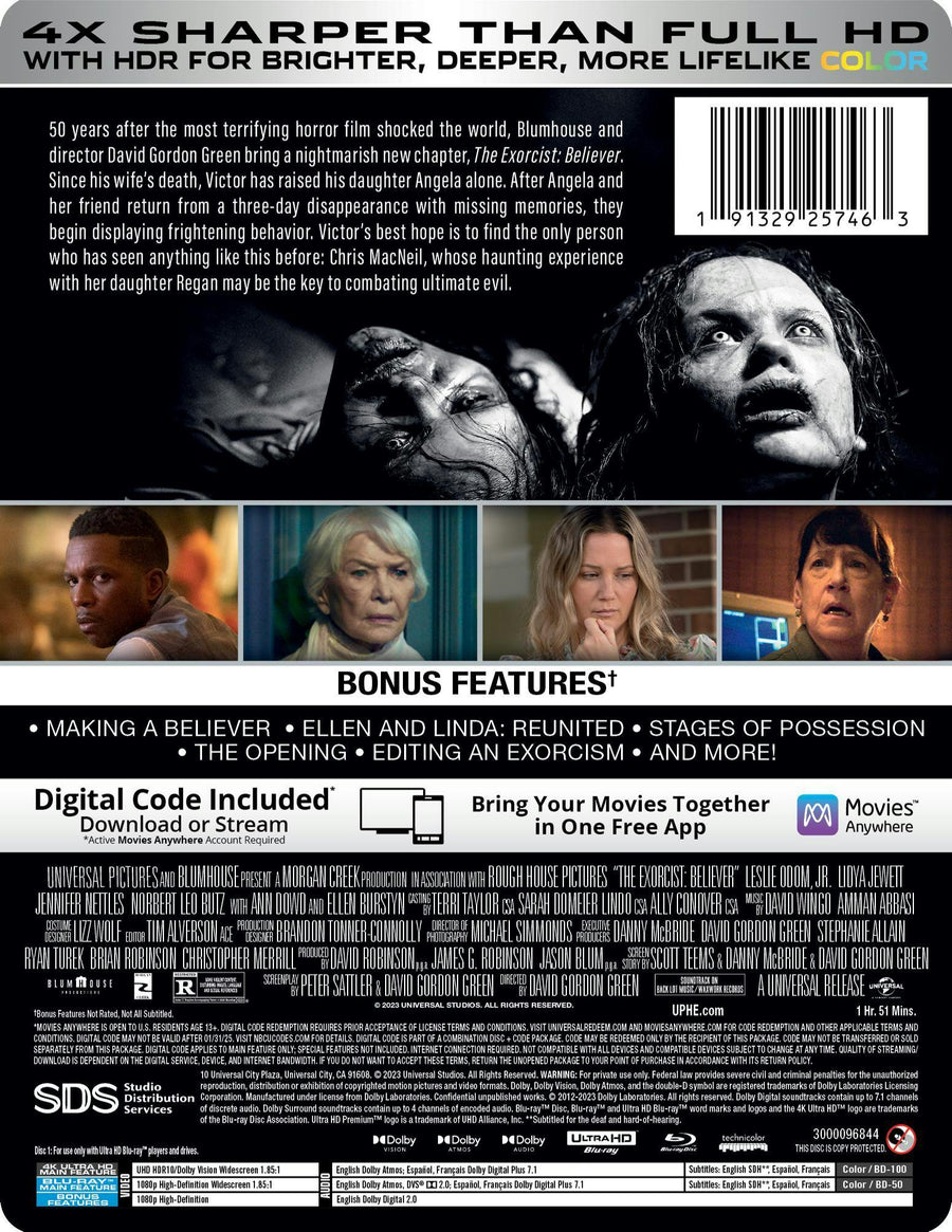 The Exorcist: Believer (Limited Edition 4K Ultra HD Steelbook + Blu-ray) [UHD]