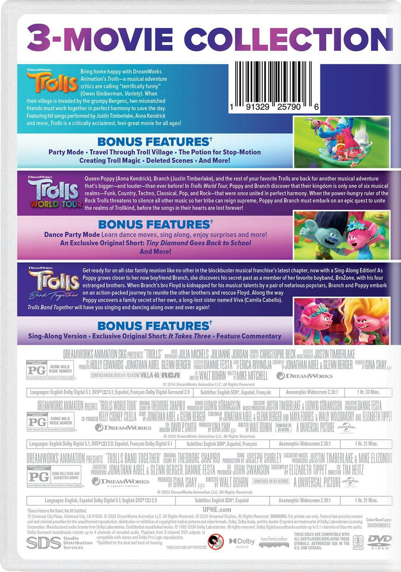 Trolls 3-Movie Collection [DVD]